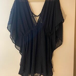 Time and Tru - Black Swim Coverup - NWOT